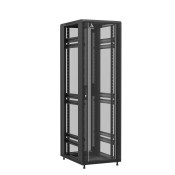 Baie en kit Ligne 1200 42U 600x800mm, porte avant : Simple Verre, porte arrière : Simple Verre, sans panneaux latéraux