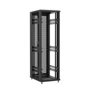 Baie en kit Ligne 1200 42U 600x800mm, porte avant : Sans Porte, porte arrière : Double Nid d'Abeille, sans panneaux latéraux