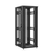 Baie en kit Ligne 1200 42U 800x1000mm, porte avant : Sans Porte, porte arrière : Double Verre, sans panneaux latéraux