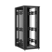 Baie en kit Ligne 1200 42U 800x1200mm, porte avant : Sans Porte, porte arrière : Simple Nid d'Abeille, sans panneaux latéraux