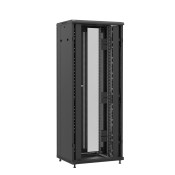 Baie en kit Ligne 1200 42U 800x600mm, porte avant : Sans Porte, porte arrière : Double Verre, avec panneaux latéraux