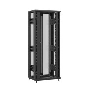 Baie en kit Ligne 1200 42U 800x600mm, porte avant : Sans Porte, porte arrière : Double Verre, sans panneaux latéraux