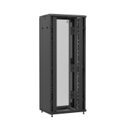 Baie en kit Ligne 1200 42U 800x600mm, porte avant : Sans Porte, porte arrière : Simple Verre, avec panneaux latéraux