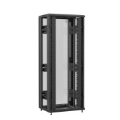 Baie en kit Ligne 1200 42U 800x600mm, porte avant : Sans Porte, porte arrière : Simple Verre, sans panneaux latéraux