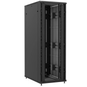 Baie en kit Ligne 1200 47U 800x1200mm, porte avant : Sans Porte, porte arrière : Double Verre, avec panneaux latéraux
