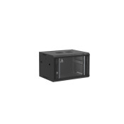 Coffret mural 6U monté, Porte en verre, 600X450X368 LxPxH (mm)