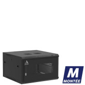 Coffret mural 6U monté, Porte nid d'abeille, 600X600X368 LxPxH (mm)