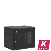 Coffret mural 9U en kit, Porte nid d'abeille, 600X450X501 LxPxH (mm)