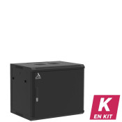 Coffret mural 9U en kit, Porte pleine, 600X450X501 LxPxH (mm)