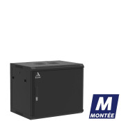 Coffret mural 9U monté, Porte pleine, 600X450X501 LxPxH (mm)