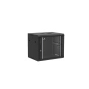 Coffret mural 9U monté, Porte en verre, 600X450X501 LxPxH (mm)