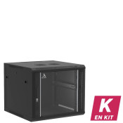 Coffret mural 9U en kit, Porte en verre, 600X600X501 LxPxH (mm)