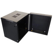 Coffret mural 15U pivotant monté, Porte en verre, 600X600 LxPxH (mm)