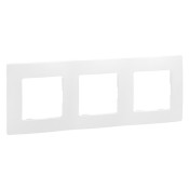 Niloé plaque triple blanc entraxe 71mm vertical / horizontal