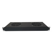 12838 - UNITE DE 2 VENTILATEURS SANS THERMOSTAT 1U PROF 20CM -