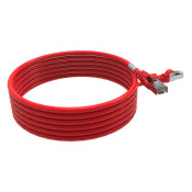 CORDON RJ45 CAT6 FUTP 100OHMS LSOH SURMOULE ROUGE LG 3M