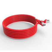 Cordon RJ45 cat7 SFTP 100 Ohms LSOH surmoulé rouge 3m