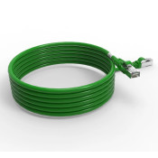 Cordon RJ45 cat7 SFTP 100 Ohms LSOH surmoulé vert 3m