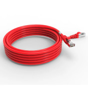 Cordon RJ45 cat7 SFTP 100 Ohms LSOH surmoulé rouge 5m