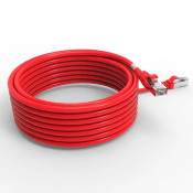 Cordon RJ45 cat7 SFTP 100 Ohms LSOH surmoulé rouge 7m