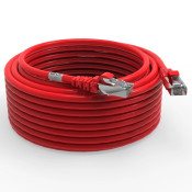 Cordon RJ45 cat7 SFTP 100 Ohms LSOH surmoulé rouge 10m