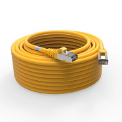 Cordon RJ45 cat7 SFTP 100 Ohms LSOH surmoulé jaune 15m