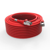 Cordon RJ45 cat7 SFTP 100 Ohms LSOH surmoulé rouge 15m
