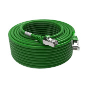 Cordon RJ45 cat7 SFTP 100 Ohms LSOH surmoulé vert 20m
