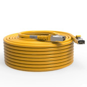 Cordon RJ45 cat7 SFTP 100 Ohms LSOH surmoulé jaune 30m