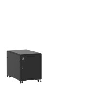 En kit - Baie 12U 600x1000mm, porte avant : Simple Pleine, porte arrière : Simple Verre, avec panneaux latéraux