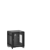 En kit - Baie 12U 600x600mm, porte avant : Simple Verre, porte arrière : Simple Pleine, sans panneaux latéraux