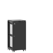 En kit - Baie 24U 600x600mm, porte avant : Simple Pleine, porte arrière : Simple Verre, sans panneaux latéraux