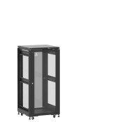 En kit - Baie 24U 600x600mm, porte avant : Simple Verre, porte arrière : Simple Verre, sans panneaux latéraux