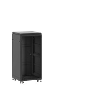 En kit - Baie 24U 600x600mm, porte avant : Sans Porte, porte arrière : Simple Pleine, avec panneaux latéraux