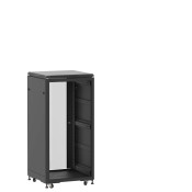 En kit - Baie 24U 600x600mm, porte avant : Sans Porte, porte arrière : Simple Verre, avec panneaux latéraux