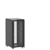 Baie 24U 600x800mm, porte avant : Simple Verre, porte arrière : Sans Porte, avec panneaux latéraux