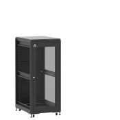 En kit - Baie 27U 600x800mm, porte avant : Simple Nid d'Abeille, porte arrière : Simple Pleine, sans panneaux latéraux