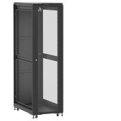 Baie 42U 600x1000mm, porte avant : Simple Verre, porte arrière : Simple Pleine, sans panneaux latéraux