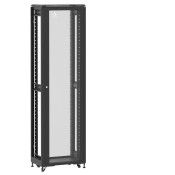 54264MSVZPZL - Baie de brassage 42U 600x400mm (LxP) 500kg, Porte avant en verre / Sans porte arrière, Sans panneaux latéraux