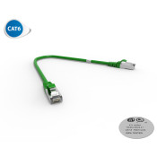 CORDON RJ45 CAT6 FUTP 100OHMS LSOH SURMOULE VERT LG 0.3M