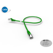 CORDON RJ45 CAT6 FUTP 100OHMS LSOH SURMOULE VERT LG 0.5M
