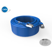 CORDON RJ45 CAT6 FUTP 100OHMS LSOH SURMOULE BLEU LG 15M