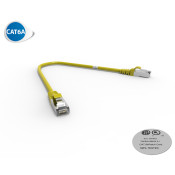 Cordon RJ45 cat 6a SFTP 100 Ohms LSOH, jaune, 0,3m