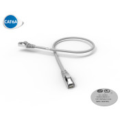 Cordon RJ45 cat 6a SFTP 100 Ohms LSOH, gris, 0,5m