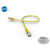 Cordon RJ45 cat 6a SFTP 100 Ohms LSOH, jaune, 0,5m