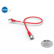 Cordon RJ45 cat 6a SFTP 100 Ohms LSOH, rouge, 0,5m