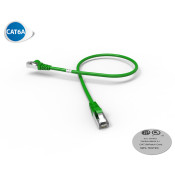 Cordon RJ45 cat 6a SFTP 100 Ohms LSOH, vert, 0,5m