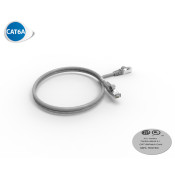 Cordon RJ45 cat 6a SFTP 100 Ohms LSOH, gris, 1m