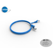Cordon RJ45 cat 6a SFTP 100 Ohms LSOH, bleu, 1m