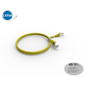 Cordon RJ45 cat 6a SFTP 100 Ohms LSOH, jaune, 1m